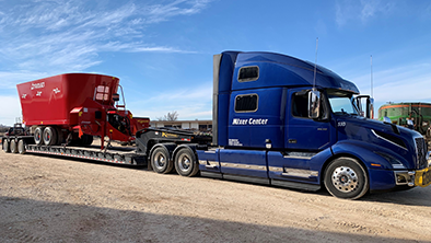 Truck haulinga mixer